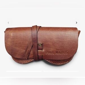Paul Marius Chestnut Leather Glasses Case